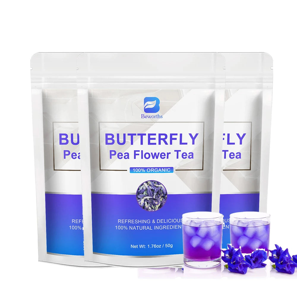 BEWORTHS 100% Natural Butterfly Herb Extract Enhances Immunity, Rich in Vitamin C and E Antioxidant Supplements for Beauty Oasis Select 3bags United States