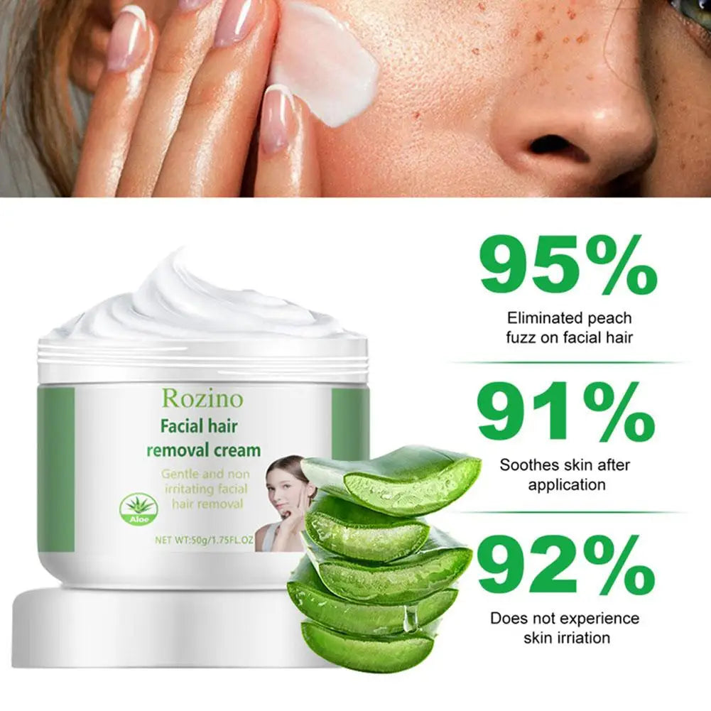 Facial Depilatory Cream,Hair Removal Cream for Upper Lip & Chin Gentle Non-Irritating Painless Body Hair Removal Cream for Women Oasis Select