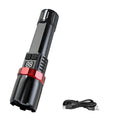 High Power LED Flashlight Powerful USB C Rechargeable Tactical Zoom Flashlight with 3 Gear Outdoor Camping Hiking Fishing Torch Oasis Select ST-35 ZOOM
