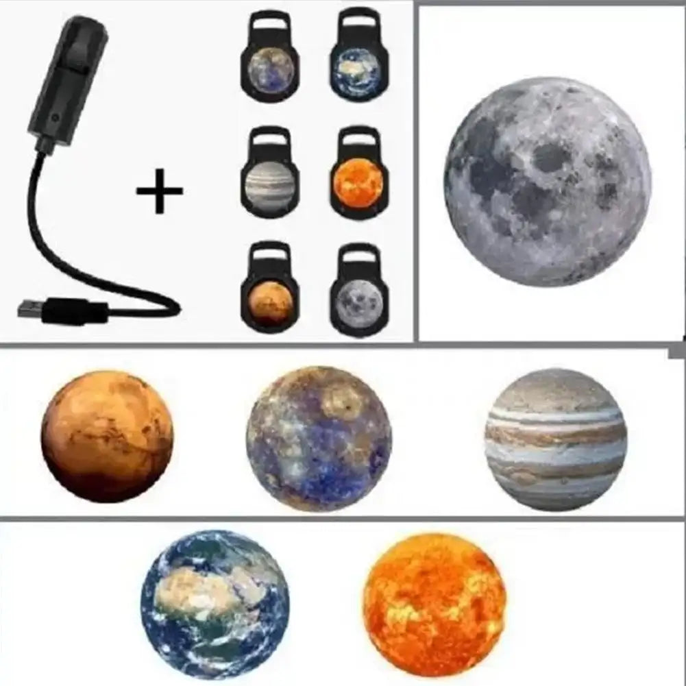 USB Plug-in Projection Lamp Planet Christmas Halloween Theme Replacement Light For Bedroom Ceiling Decor Oasis Select