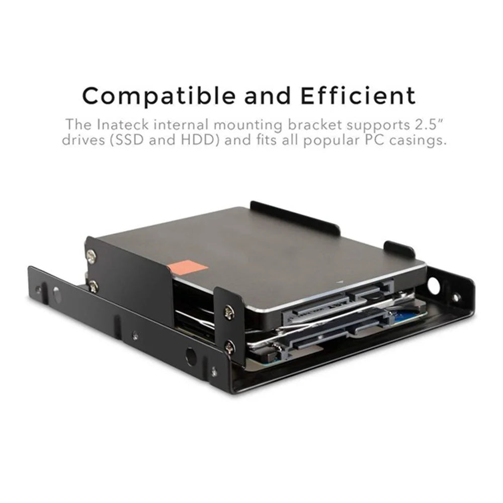 Double Layer SSD Metal Frame 2.5 To 3.5 Internal Mounting Computer SSD Hard Drive Dual Desktop Converter Adapter Bracket Oasis Select