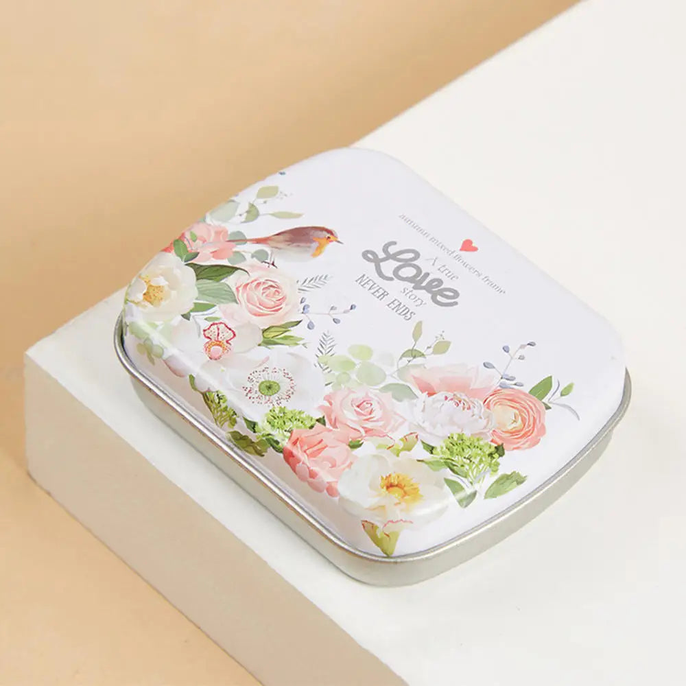 Mini Metal Hinged Tin Box with Lid, Empty Tins, Small Storage for Candy, Jewelry Collect Cases, Home Organizer Oasis Select F 60x47x15mm