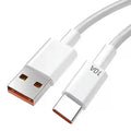 Universal USB Type C Cable 10A Super Fast Charging 1M/1.5M/2M Data Sync Cord for Xiaomi Huawei Honor S24 S23 P70 Oasis Select 10A Type C White 2m
