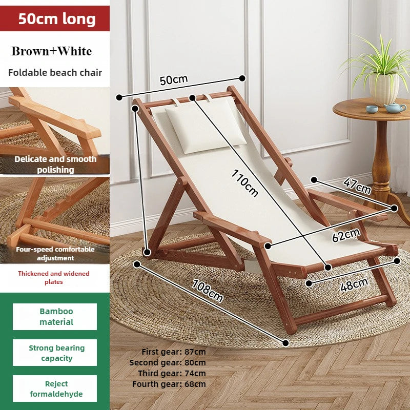 Folding beach chair, nap lounge chair, outdoor portable backrest chair, backrest chair, comfortable home use, adjustable Oasis Select beach chair B