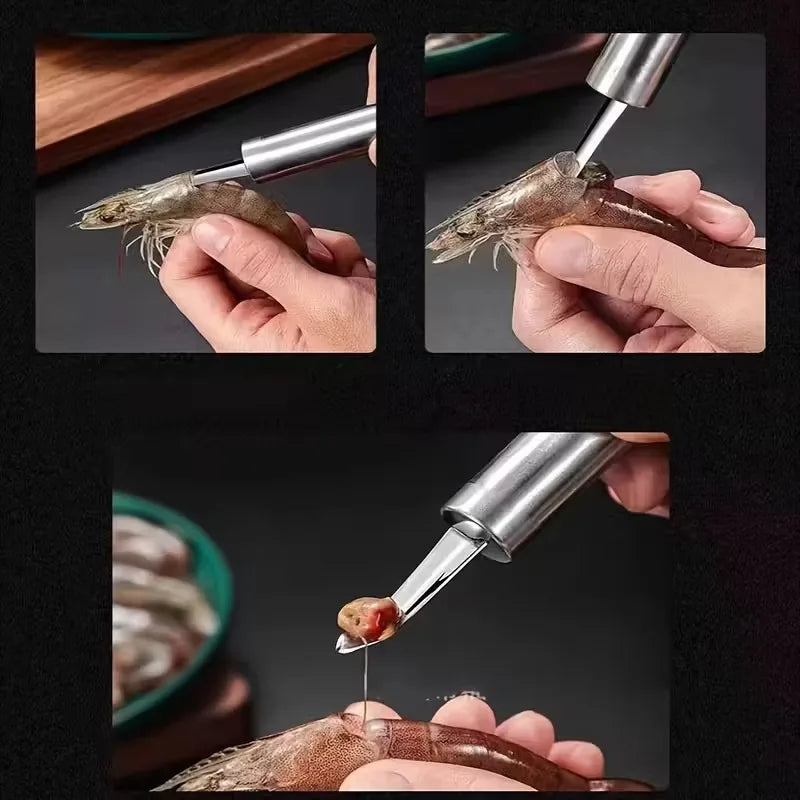 Stainless Steel Shrimp Deveiner Multi-Purpose Kitchen Cleaning Tool