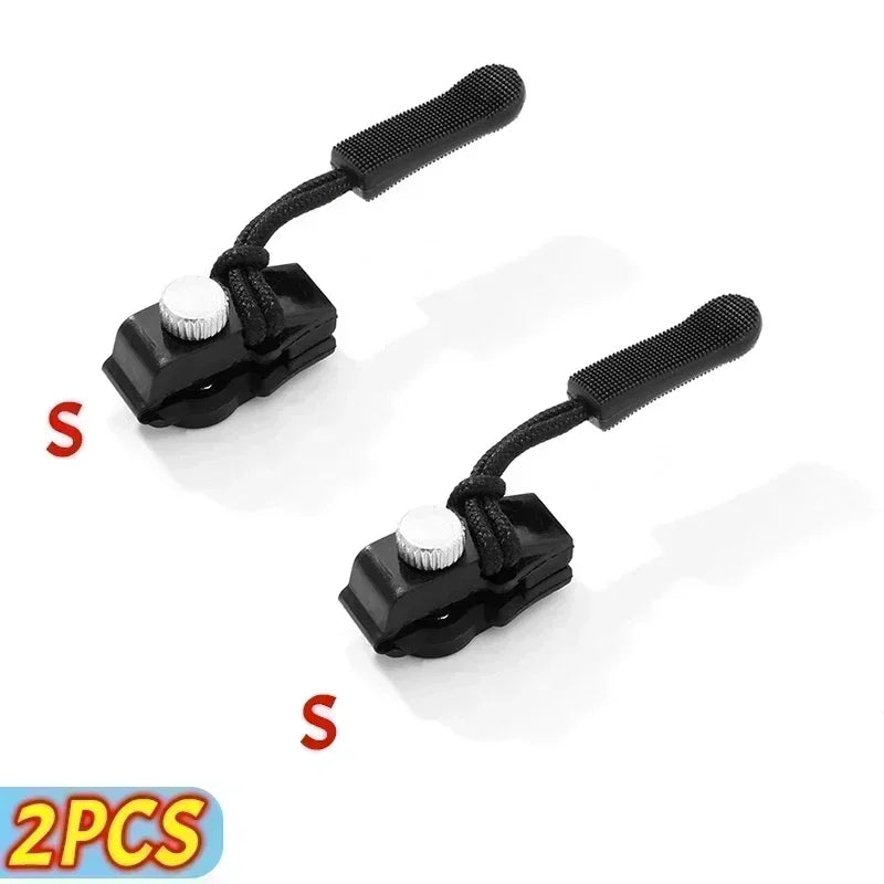 2-6pcs 3 Different Size Zipper Repair Kit Universal Instant Fix Zip Replacement Zip Slider Teeth Rescue Zipper For Tailor Tool Oasis Select S-2PCS