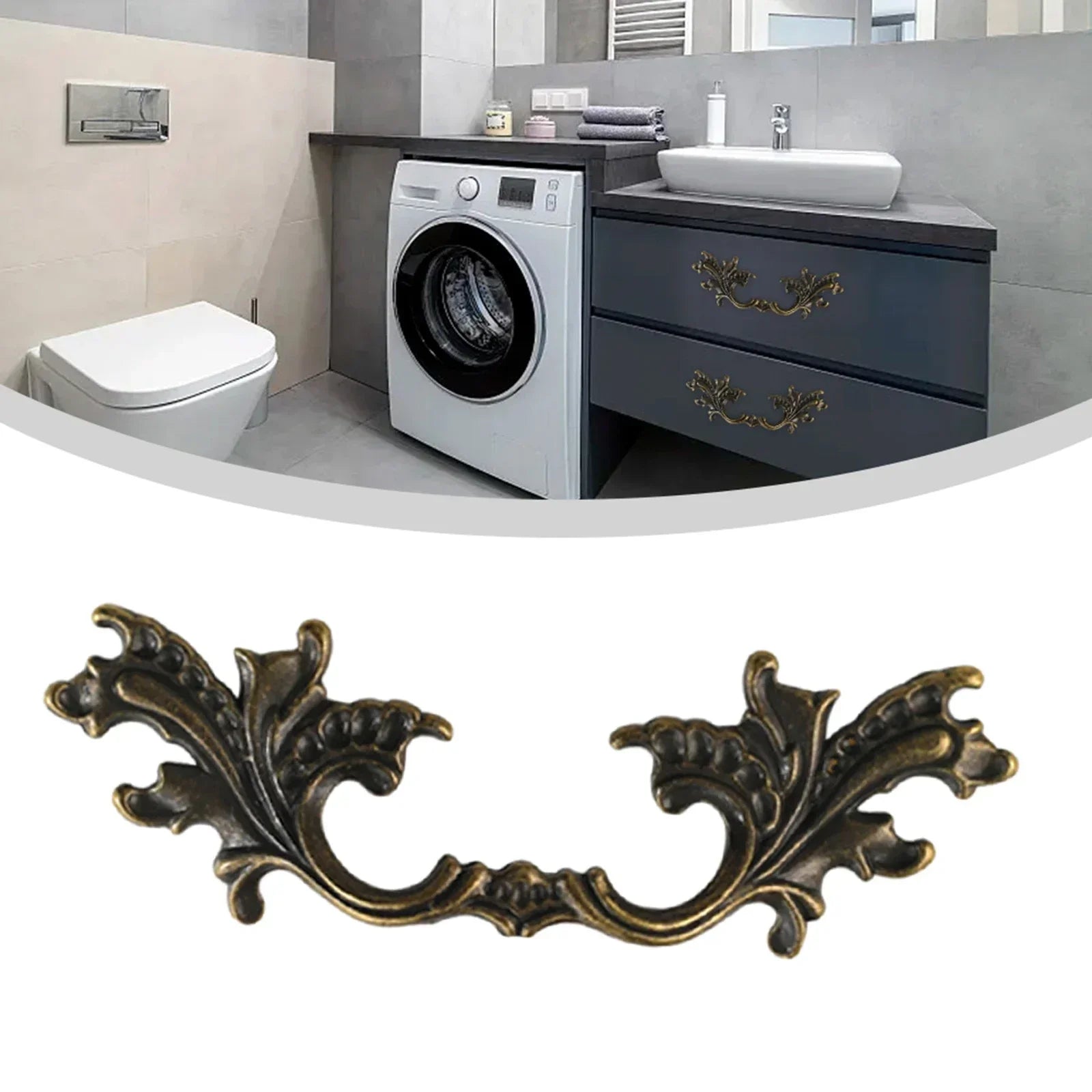 Classic Drawer Handle With Vintage Design And Zinc Alloy Material Perfect For Furniture Renovation And Enhancing Home Decor Oasis Select