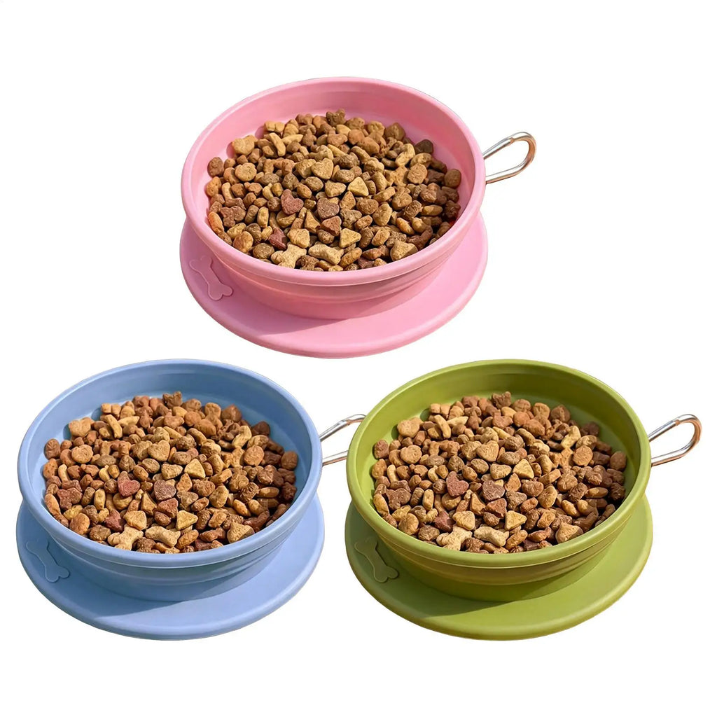 Portable Pet Food Bowl Cat and Dog Food Pet Silicone Foldable Bowl Portable Travel Outdoor Water Food Bowl Pet supplies Oasis Select