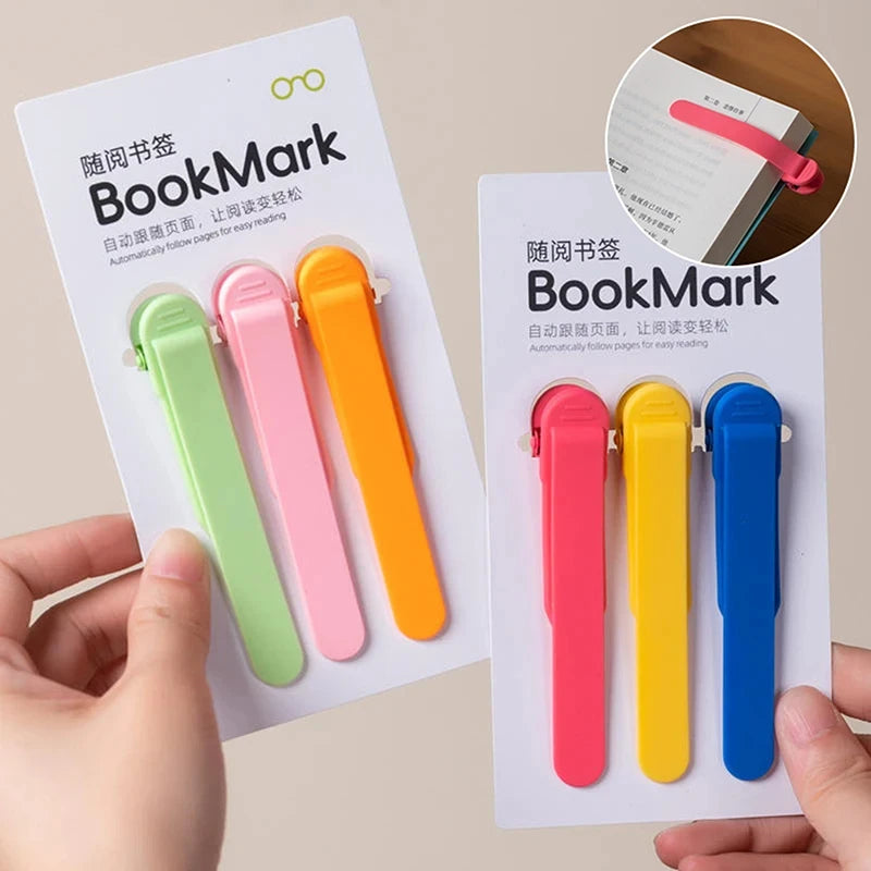 1/3 Pack Of Colorful Silicone Bookmarks, Automatically Turning Pages, A Student Accessory For Easy Reading And Bookmarking. Oasis Select