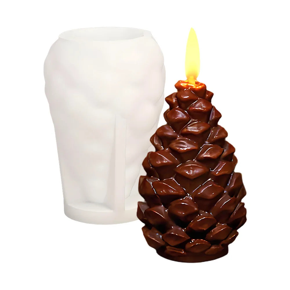 3D Pine Cone Silicone Candle Mold DIY Christmas Pinecone Aromatherapy Plaster Candle Making Mold Acorn Cone Handmade Home Decor Oasis Select