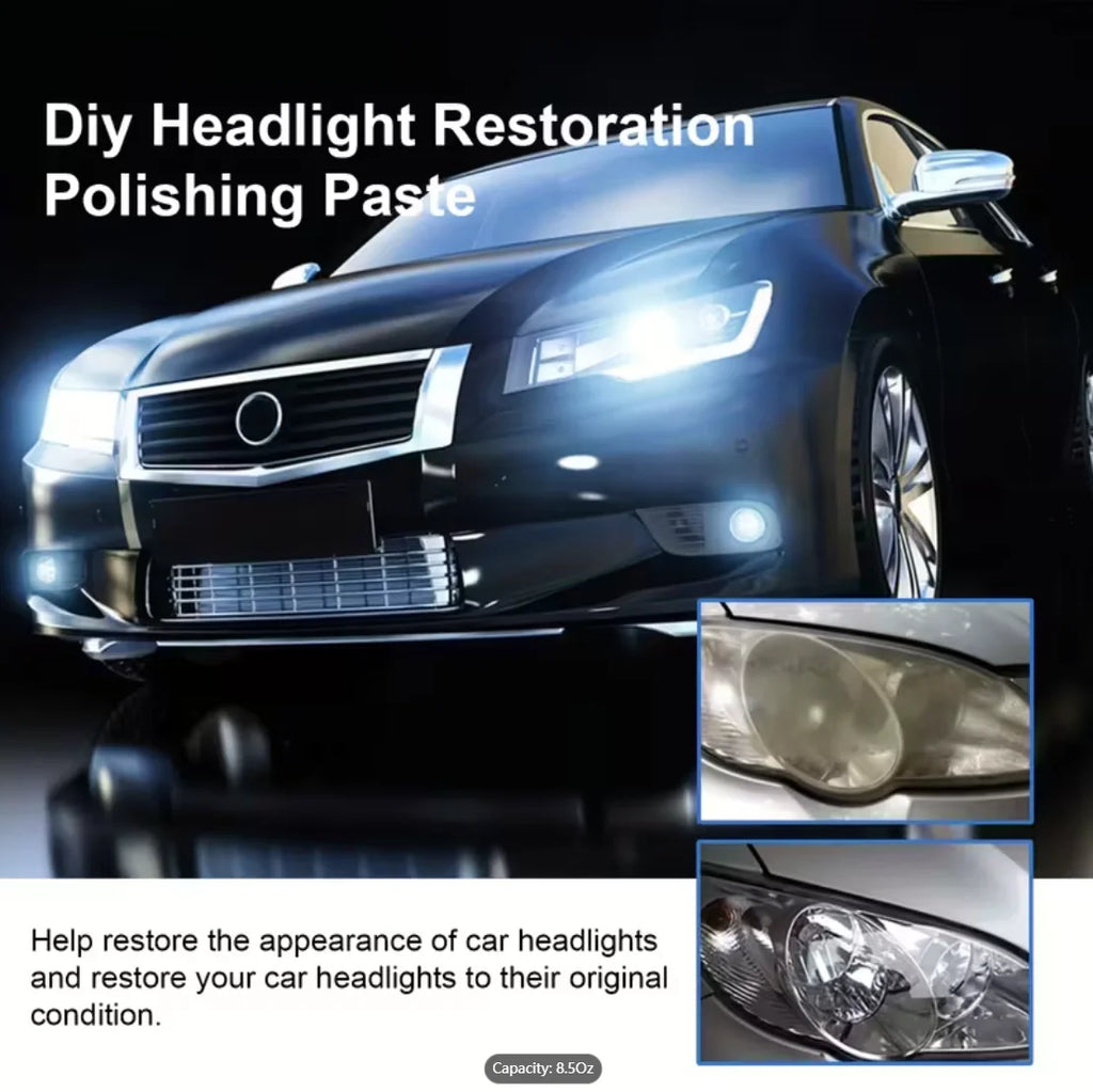 Car Headlight Repair Fluid, Restores Oxidized, Yellowed, Scratched and Hazy Car Headlights, Crystal Coating Enhancer & Refurbish Oasis Select