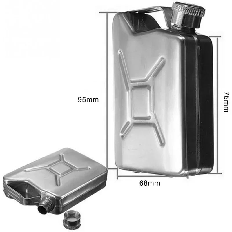 5 oz Hip Flask with Funnel Portable Whisky Wine Pot Creative Stainless Steel Flagon for Whiskey Liquor Personalized Men Gift Oasis Select