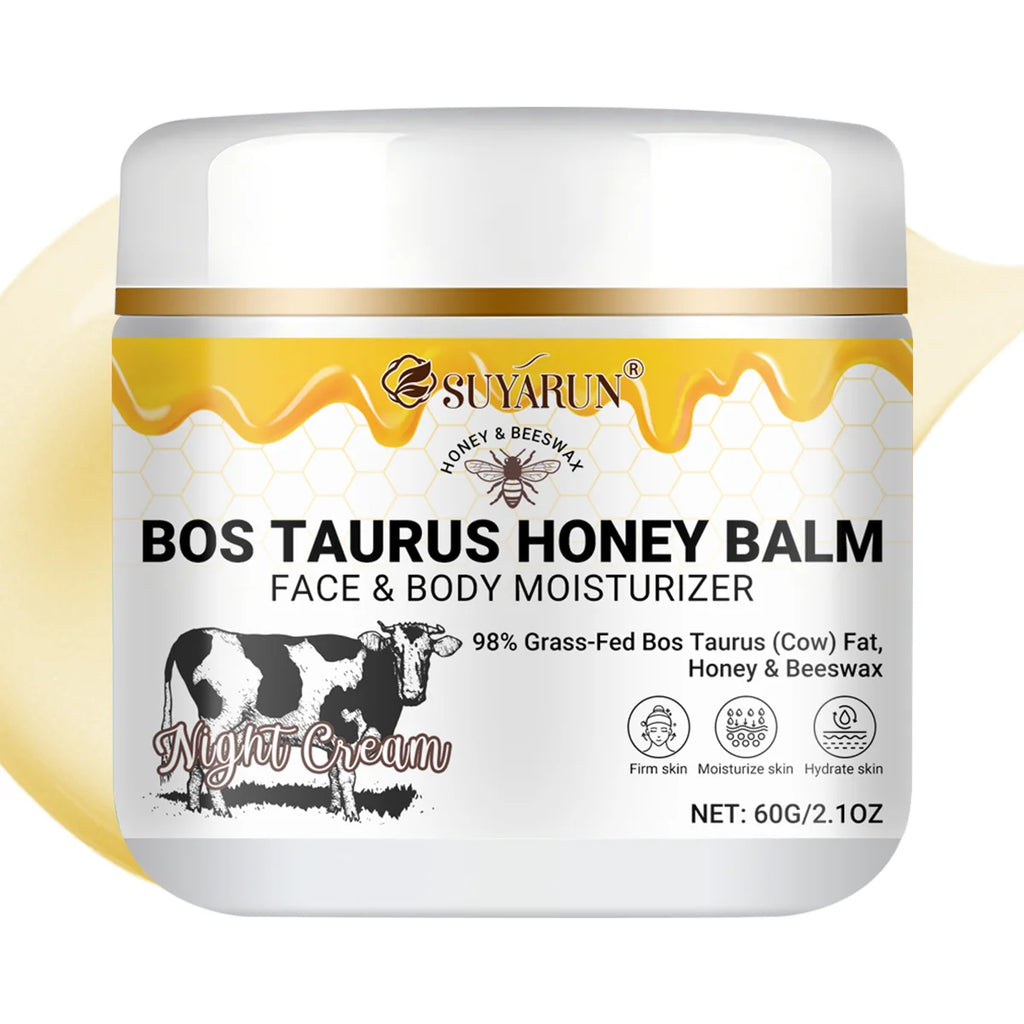 SUYARUN Ultra-Nourishing Tallow Face & Body Cream with Honey&Vitamin C – Moisturizing Skincare for Dry Skin, Natural Anti-Aging. Oasis Select 60g