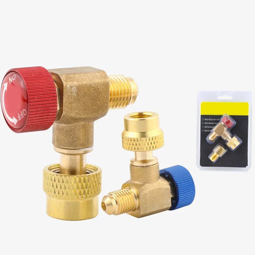 1pcs Car Air Conditioning Safety Valve 90° Right Angle CAR Air Conditioning Safety Valve R22/32/410 Connector Adapter Auto Parts Oasis Select