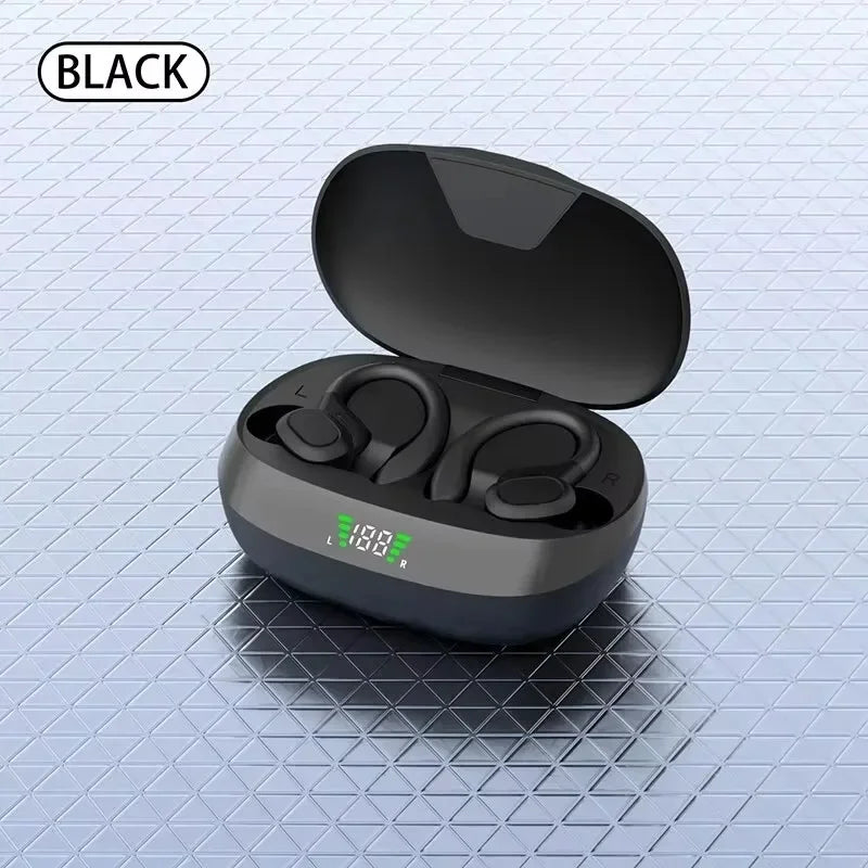 Original Wireless Earphones Ture Wireless Earbuds Ear Hook Sports HiFI Stereo Waterproof Headset With Mic TWS Headphone Oasis Select black