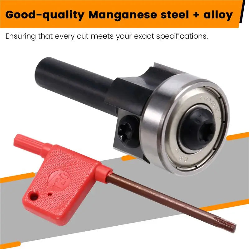 LIKE WISH 8Mm Double Edge Milling Cutter With Bearing Flush Trim Router Bit For Woodworking Hand Making Drawer Tool 8X22x12mm Oasis Select