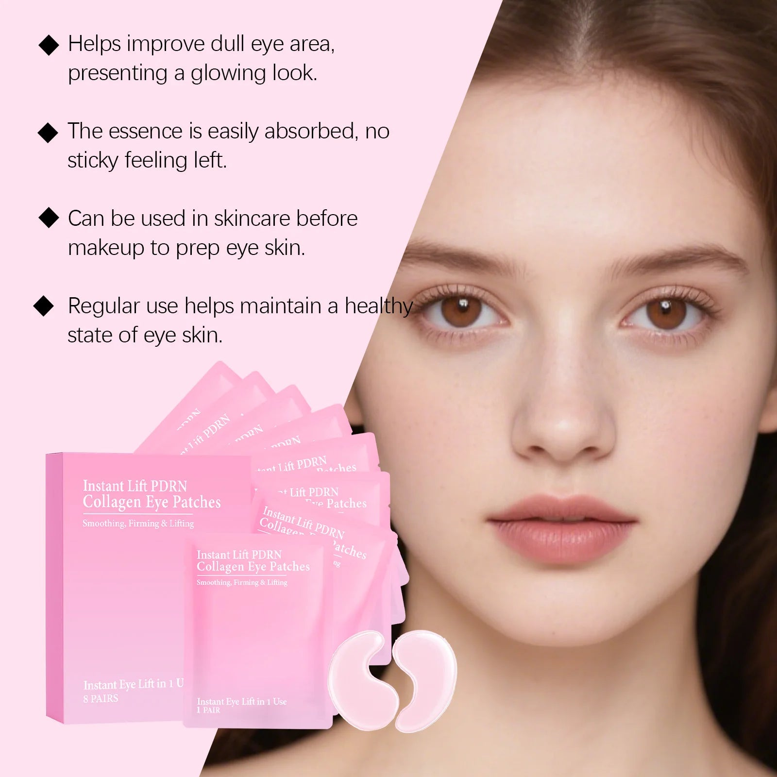 Collagen Eye Patches Hydrogel Anti Dark Circles Reduces Puffiness Instant Lifting Nourishing Anti-Wrinkle Under Eye Mask Oasis Select