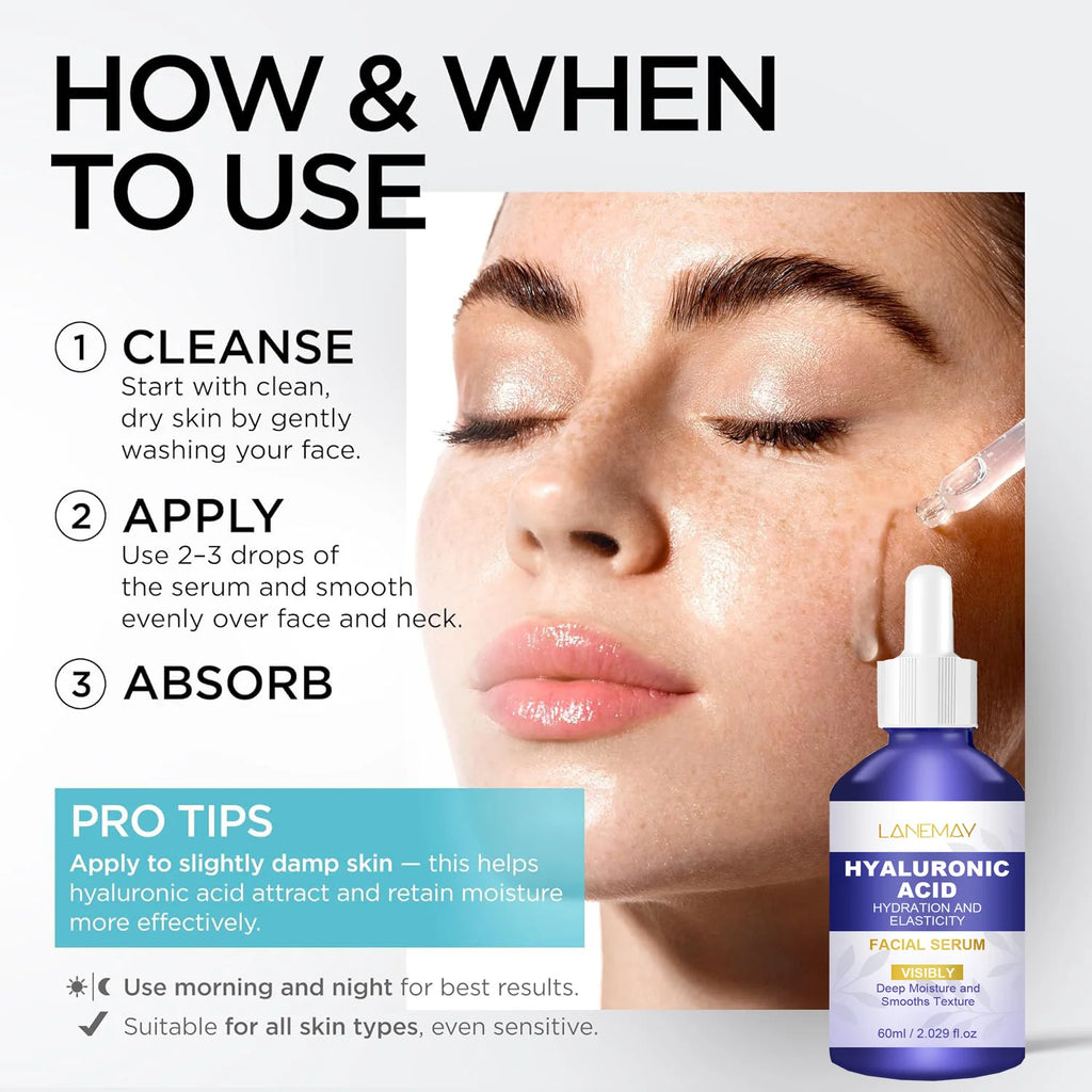 60ml Hyaluronic Acid Face Serum – Brightening & Pore Minimizing