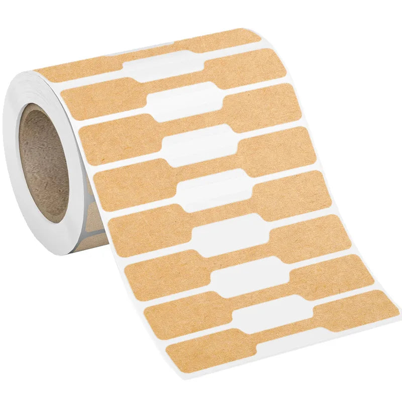 500pcs Portable Jewelry Price Tag Self Adhesive For DIY Necklaces Tool Ring Bracelet Packaging Supplies Label Small Businesses Oasis Select Brown
