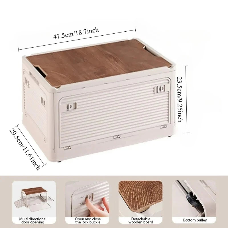Large Capacity Camping Storage Folding Box Fishing Camping Picnic Table Bench Car Outdoor Chopping Cutting Board Organizer Trunk Oasis Select 1PC