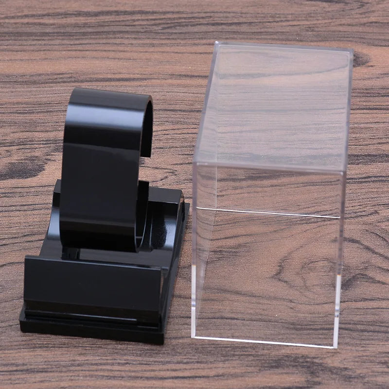 Transparent Plastic Watch Stand & Jewelry Display Box