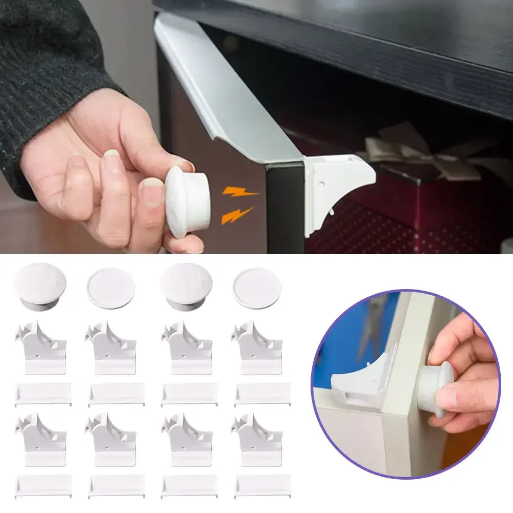 Magnetic Child Lock Children Protection Baby Safety Lock Drawer Latch Cabinet Door Lock Limiter Children Security Locks Oasis Select