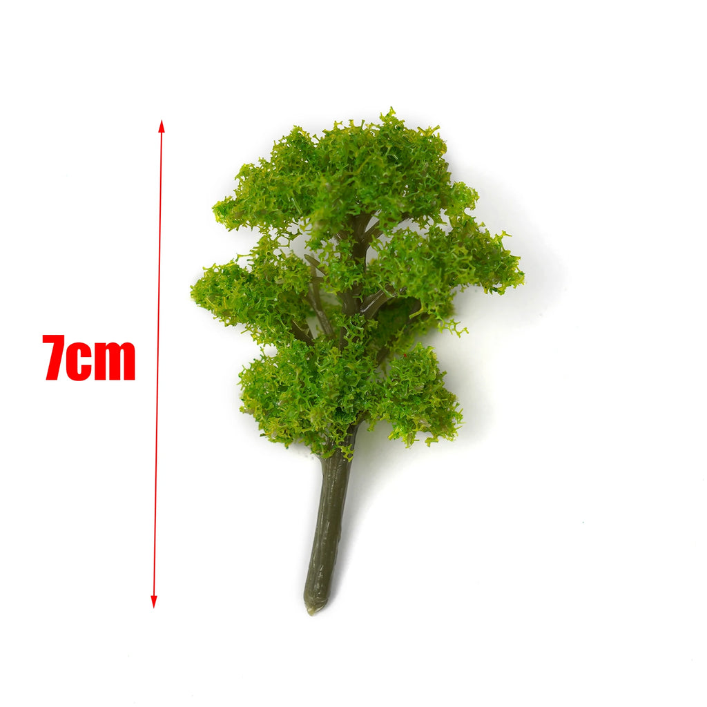 10Pcs 7cm Trees Model Garden Wargame Train Railroad Micro Landscape Park Scenery Scale Tree Oasis Select