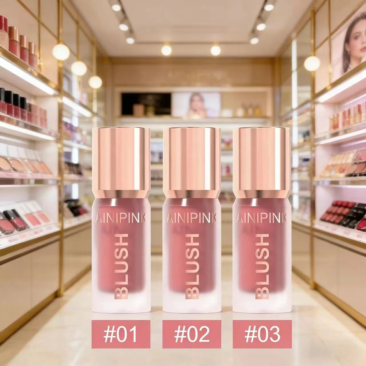 Matte Liquid Blush Waterproof High Pigmented Smooth Non-Sticky Peach Pink Coral Daily Makeup Multi-use Blushing Glow Christmas Oasis Select