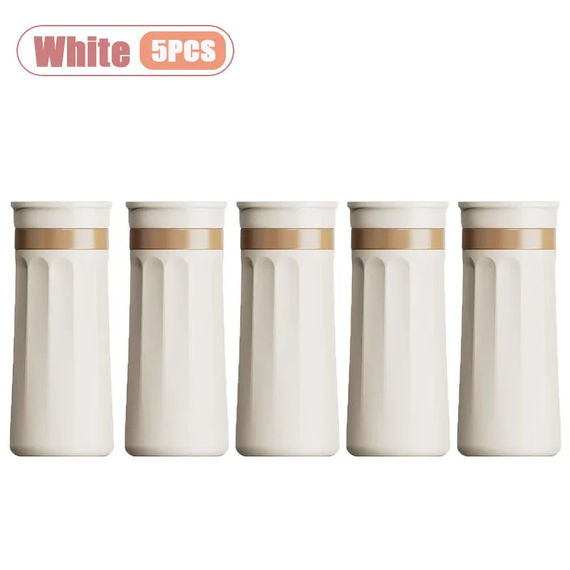 Squeeze Ice Cup Silicone Drink Cup Ice Maker Mold for Soda Juice Push Pop Ice Tray Outdoor Gym Cooling Summer Gadget Oasis Select White-5PCS