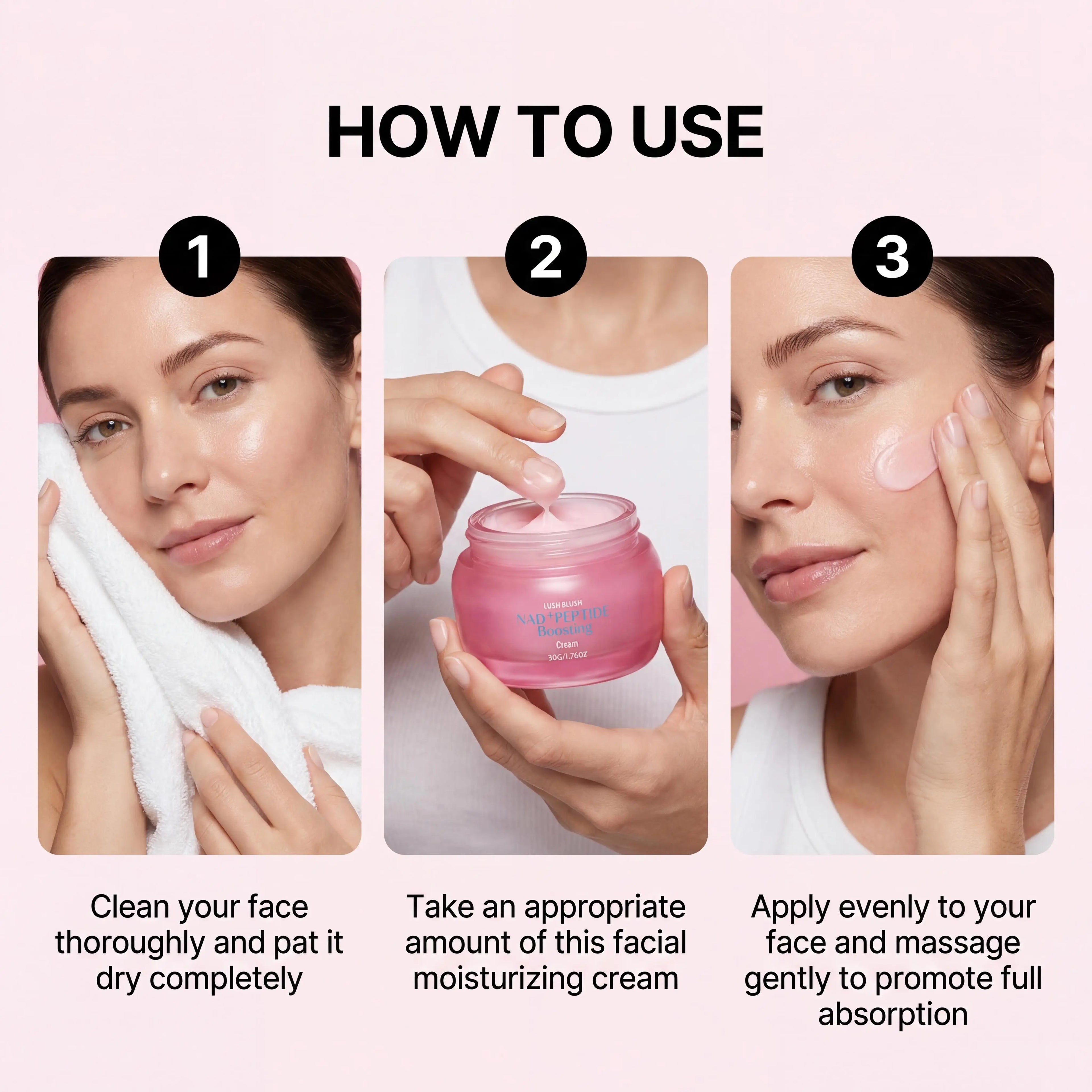 NAD+ Peptide Boosting Cream Anti Wrinkles Lifting Face Sagging Skin Enhance Elasticity Repair Hydrate Skin Cream Korean Skincare Oasis Select