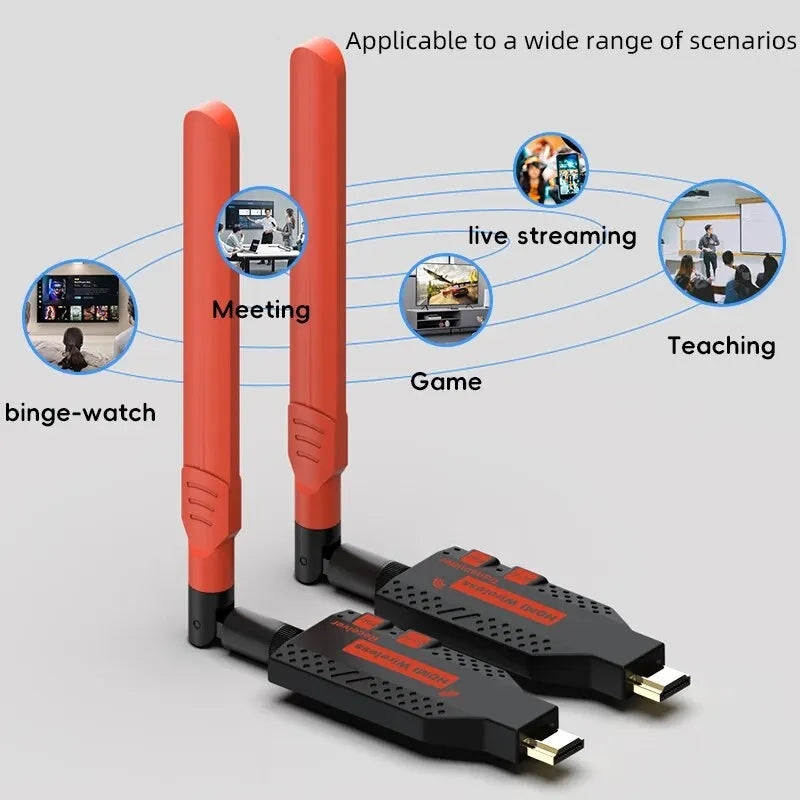 1080P 150m Wireless HDMI-Compatible 1 TX to 4 Splitter Video Transmitter Receiver for PS4 Camera Laptop PC to TV Monitor Oasis Select