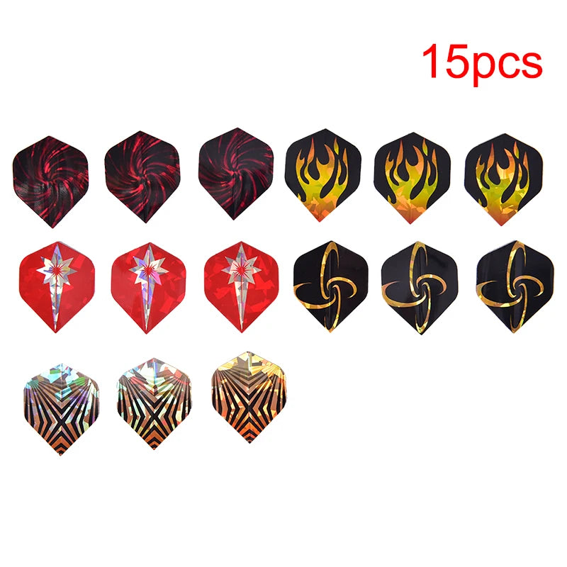 15/30pcs PVC Reflective Laser Dart Wing Set Darts Flights Nice Dart Flights Set@#X Oasis Select 15pcs