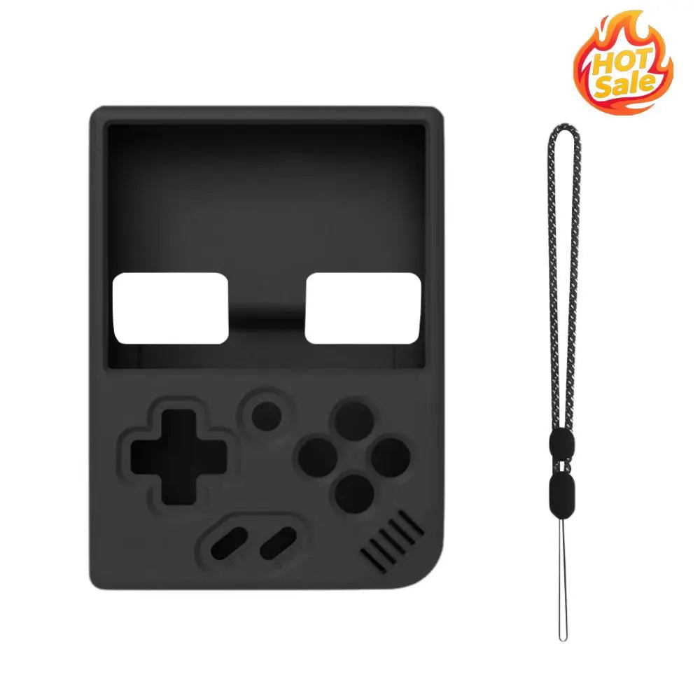 Silicone Shockproof Game Console Cover Protective Cover Anti-Scratch Soft Protective Skin Cover with Lanyard for MIYOO MINI Plus Oasis Select