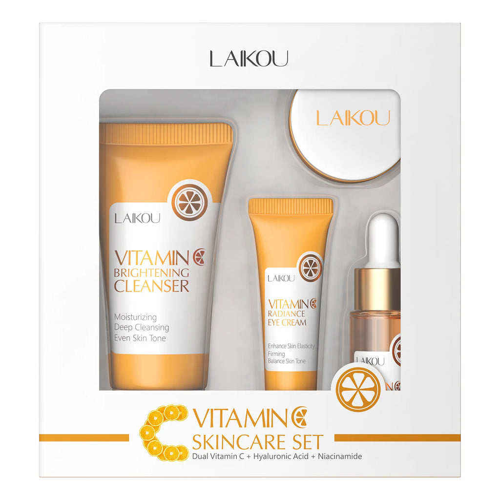 Anti Aging Vitamin C Brightening Skin Care Kit Hydrating Serum Moisturizer Eye Cream Face Treatment Cleanser Oasis Select 01