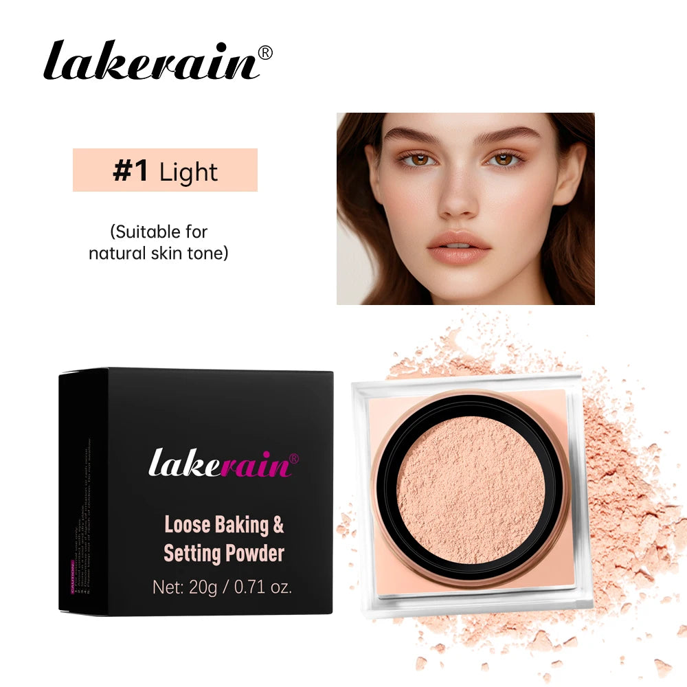 Loose Baking&Setting Powder Long Lasting Oil Control Natural Face Matte Waterproof BrighTening Loose Powder Makeup Cosmetics Oasis Select 1