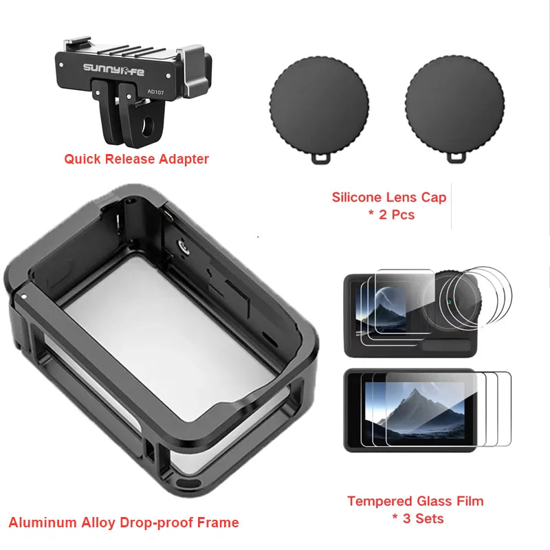 DJI Action 6 Aluminum Metal Cage | Cold Shoe Quick-Release