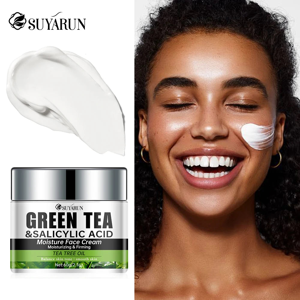 SUYARUN Squalane Camellia Green Tea Cream – Hydrating Face Moisturizer Cream Oasis Select