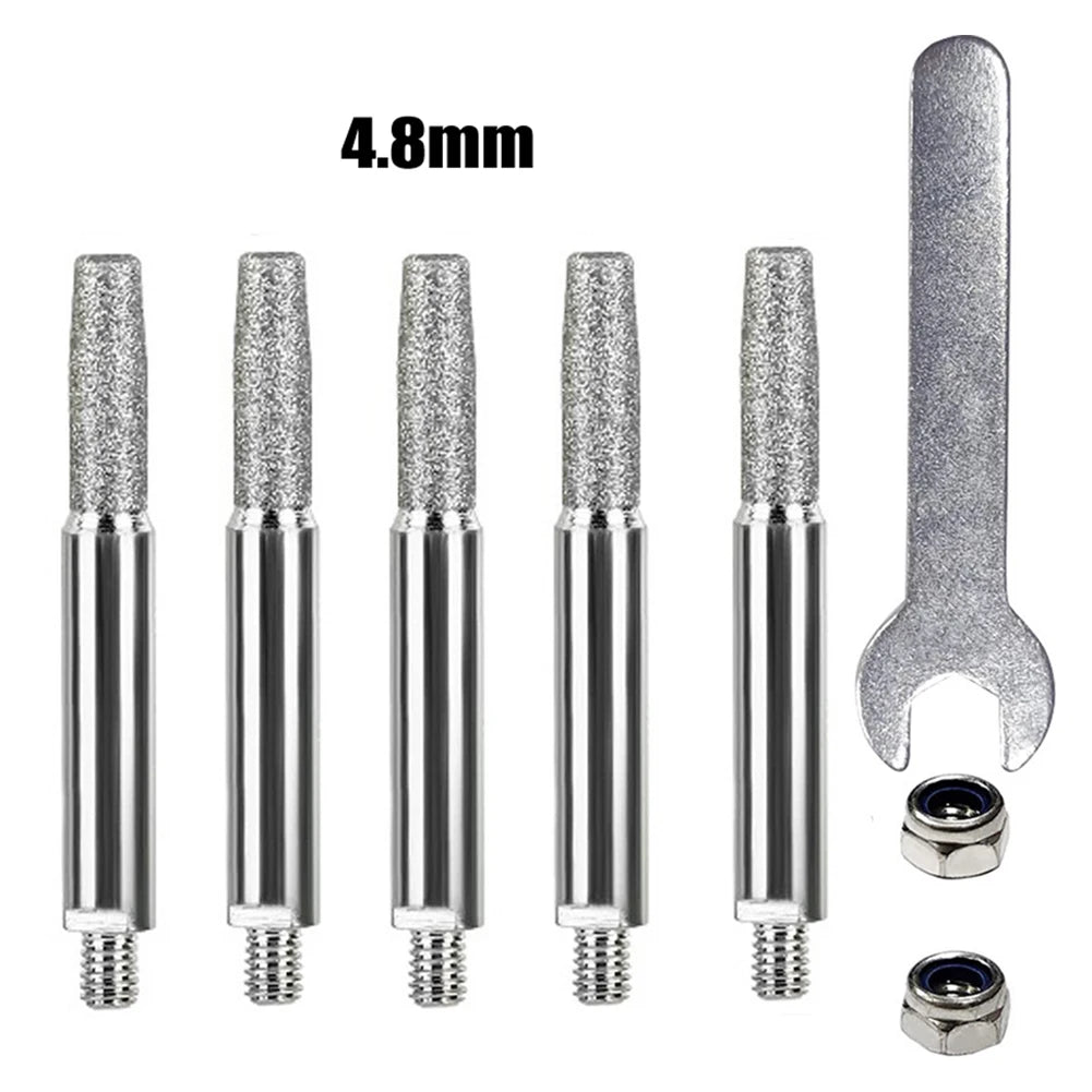 6Pcs/Set Portable And Easy Electric Chainsaw Chain Sharpening Tool Jig Sharpener For 4-5.5mm Chainsaw Saw Tools Hot Sale Oasis Select 4.8mm