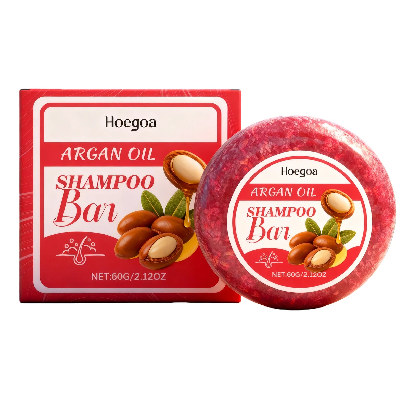 Argan Oil Shampoo Bar Gently Clean the Scalp Anti Hair Loss Oil Control Refreshing Strengthen Hair Roots Reduce Hair Split Ends Oasis Select 60g boxed