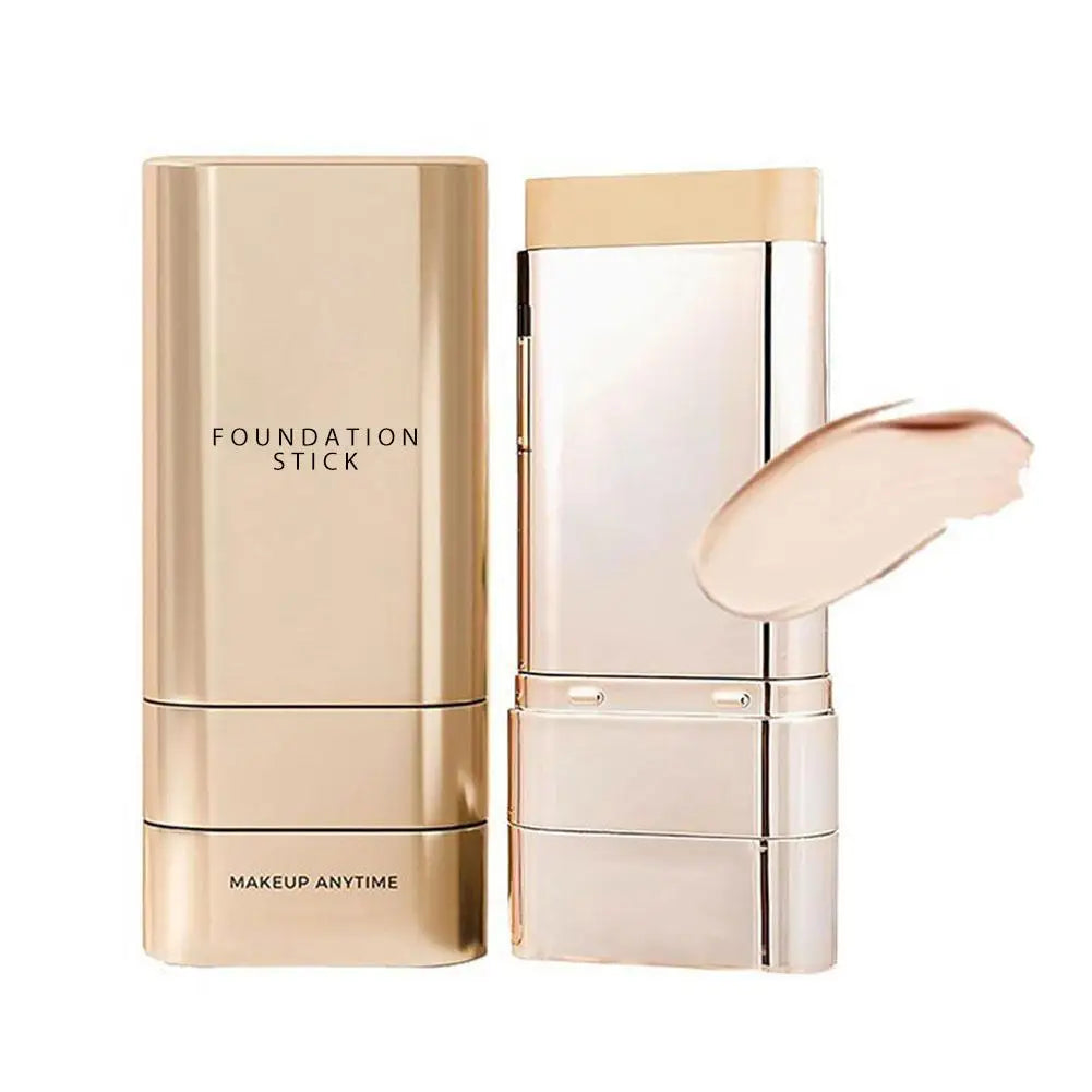 Face Foundation Stick With Brush, Velvet Moist Light Concealer Full Coverage Oil Control Dark Circles Corrector Facial Makeup Oasis Select A