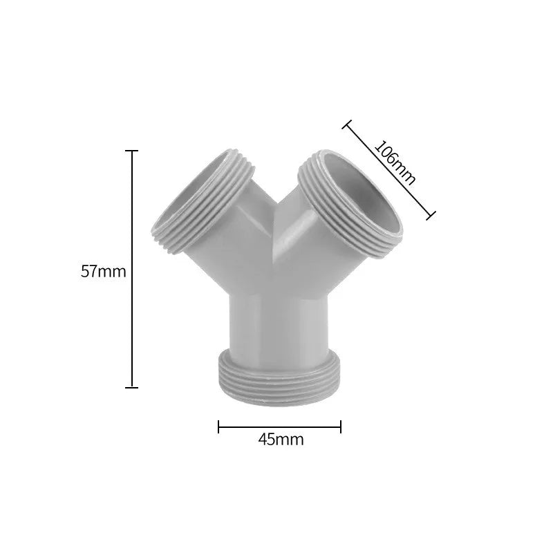 Sink Drain Pipe Adapter Y Shaped Basin Sewer Branch Connector Overflow Tube Thread Hose Joint for Kitchen Bathroom Accessories Oasis Select Type-D