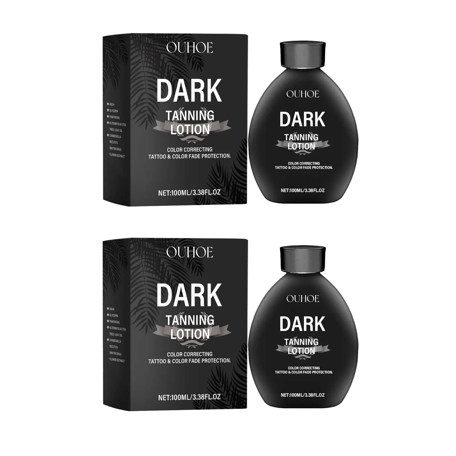 Self Tanning Lotion Long Lasting Bronzer Dark Wheat Sunless Tanner For Face Body Solarium Moisturizing Nourish Fake Tan Cream Oasis Select 2 x 100ml Boxed