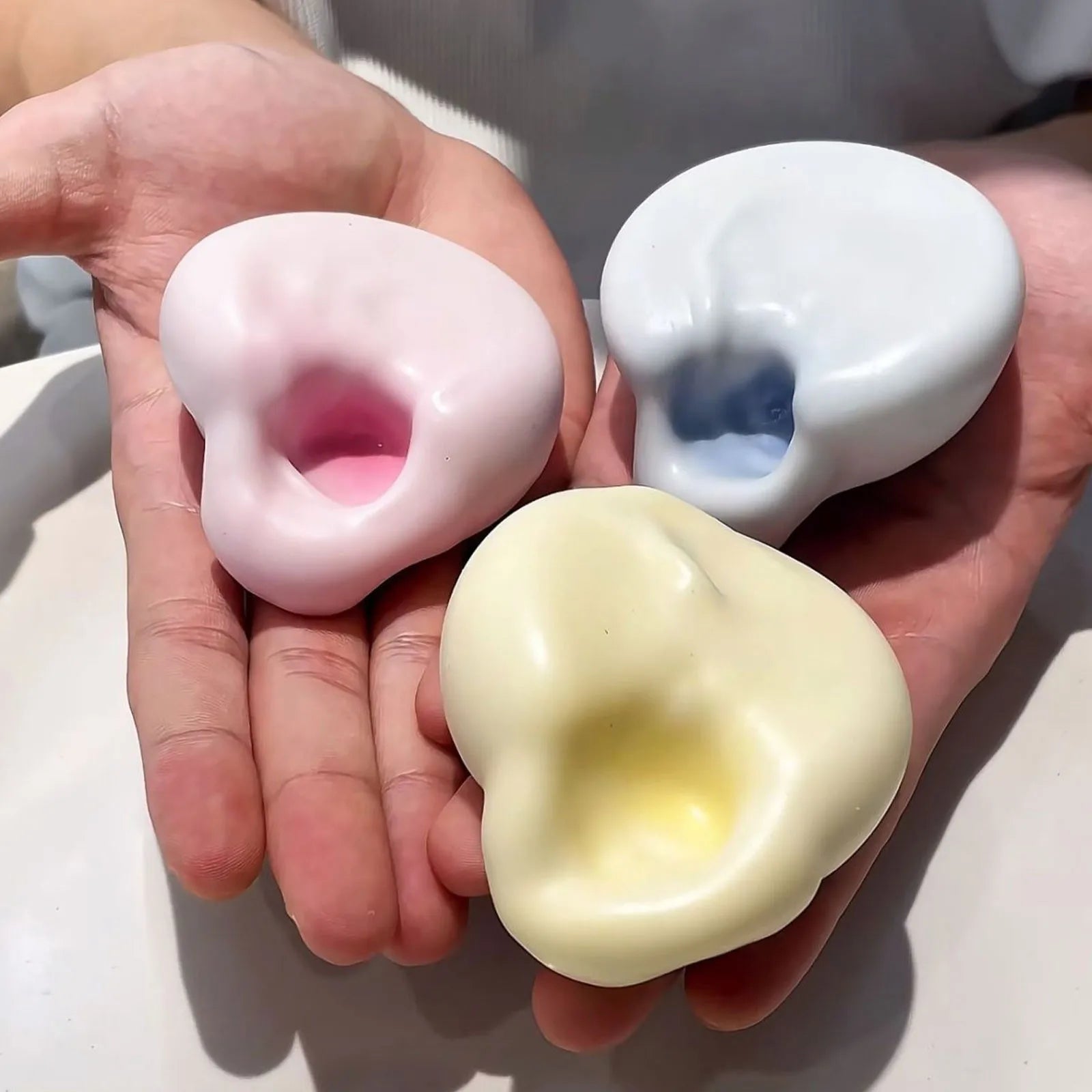Relax Ball Squishy Table Toys Plasticity Ice Skin Super Soft Ultra-Thin Sticky Handmade Ball Light Squeez Stress Relieving Toys Oasis Select
