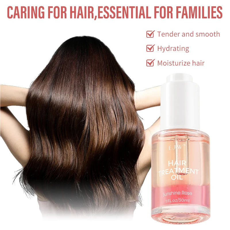 EJW Hair Oil Serum for Frizzy Hair,Smooth & Shine Anti-frizz Hair Serum,Morocco Oil Silk Bright Hair Frizz-free Serum. Oasis Select