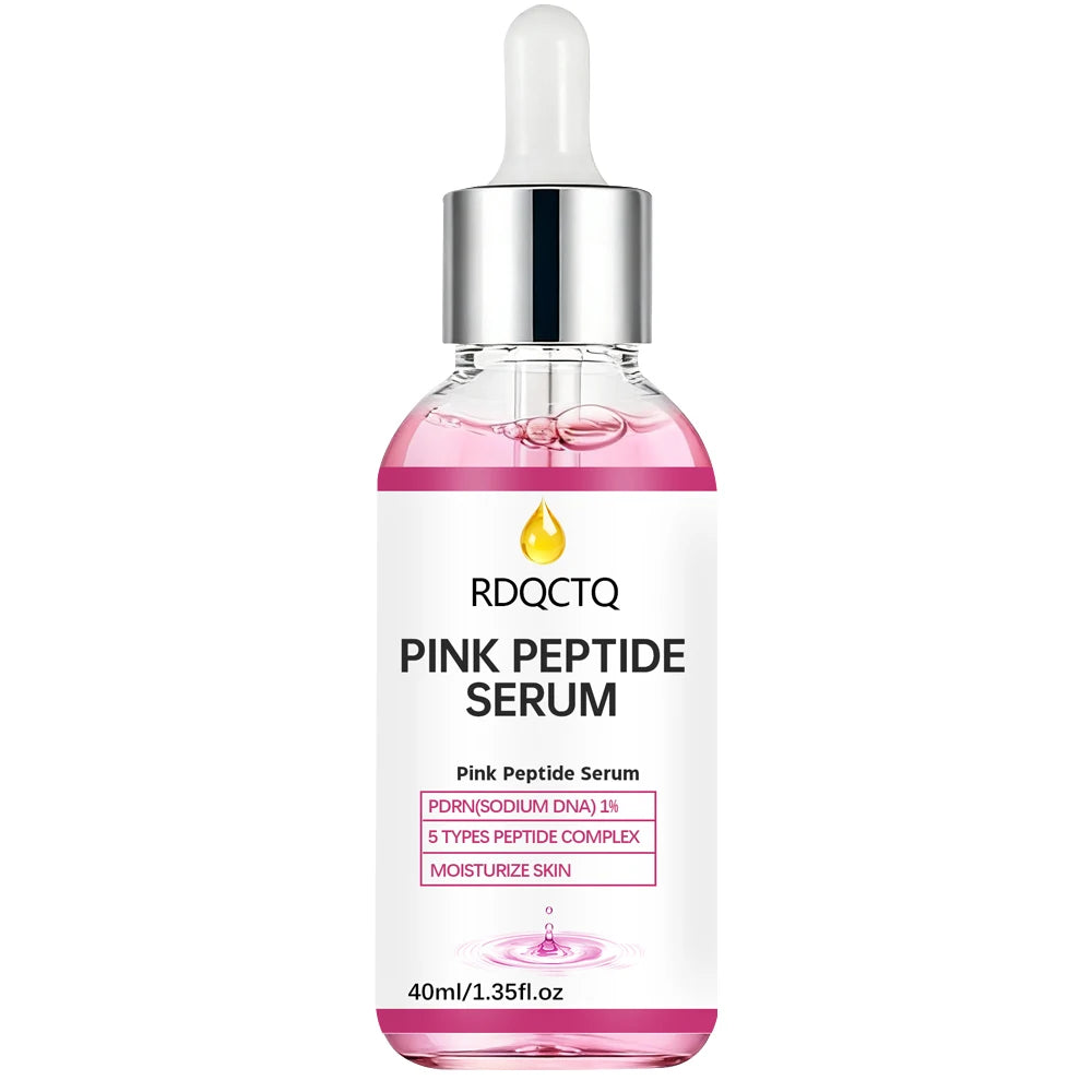 Pink Peptide Essence Serum | 1% PDRN & 5-Peptide Complex Peptide Face Serum Oasis Select 40g