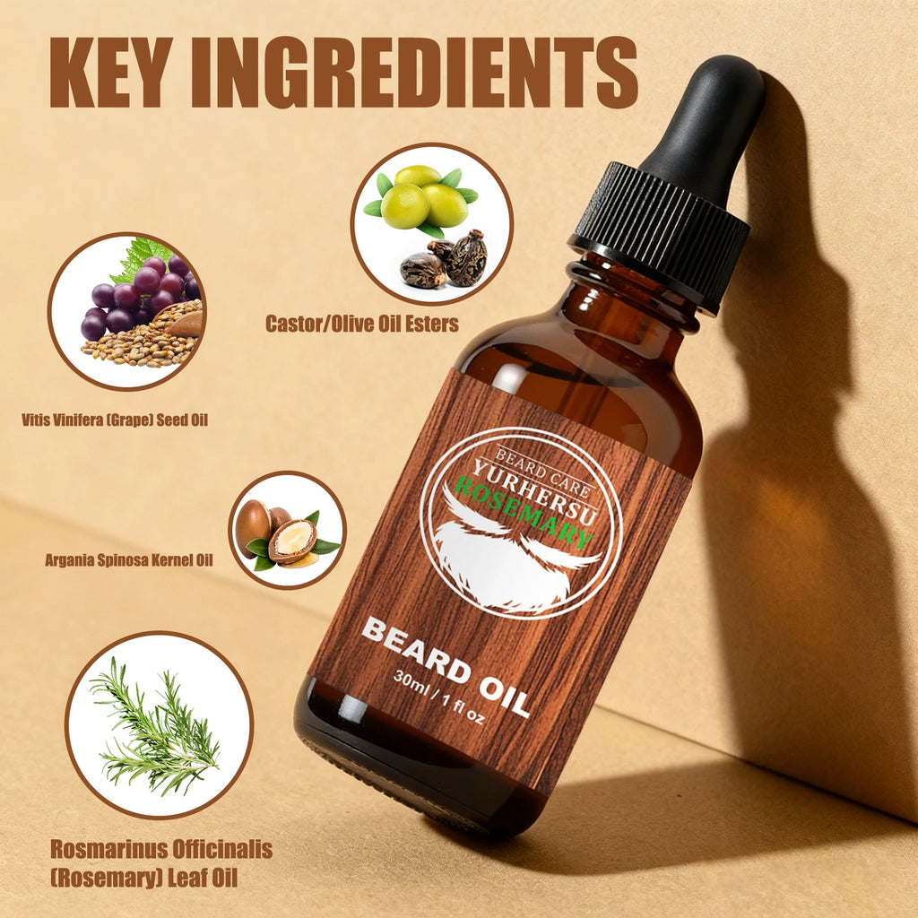 Organic Rosemary Jojoba Beard Oil – Lightweight & Non-Greasy 30ml Beard Oil Oasis Select