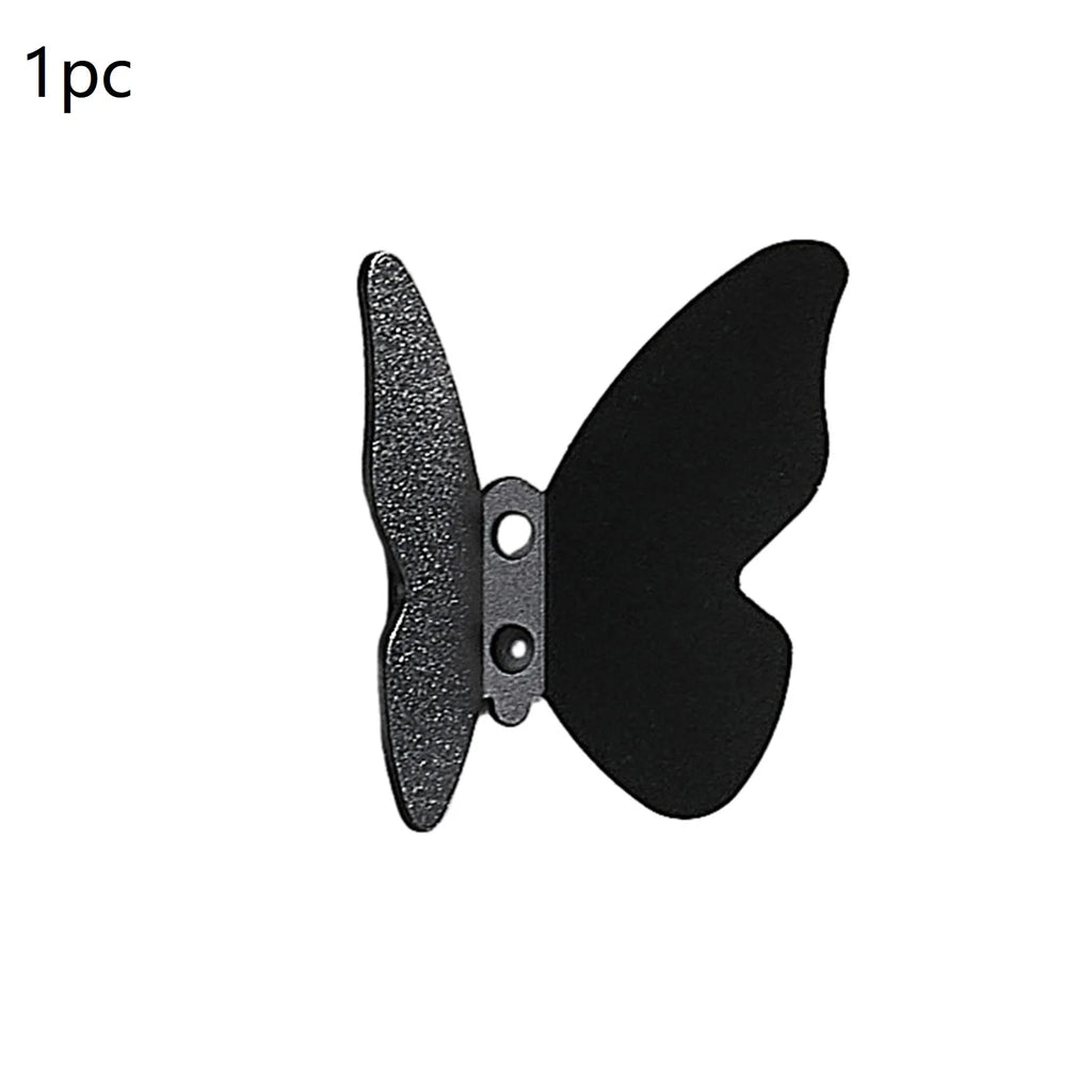 Butterfly Frosted Aluminum Wall Hook – Decorative Storage Hook