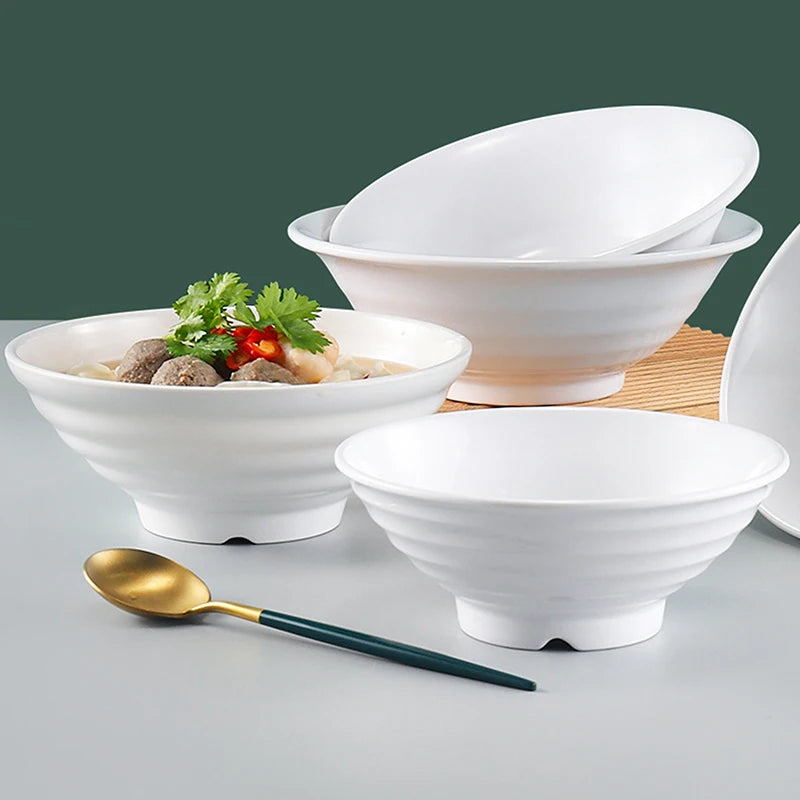 Thickened Melamine Noodle Bowl Household Plastic Tableware Restaurant Commercial Ramen Salad Bowl Not Easily Broken Soup Bowls Oasis Select