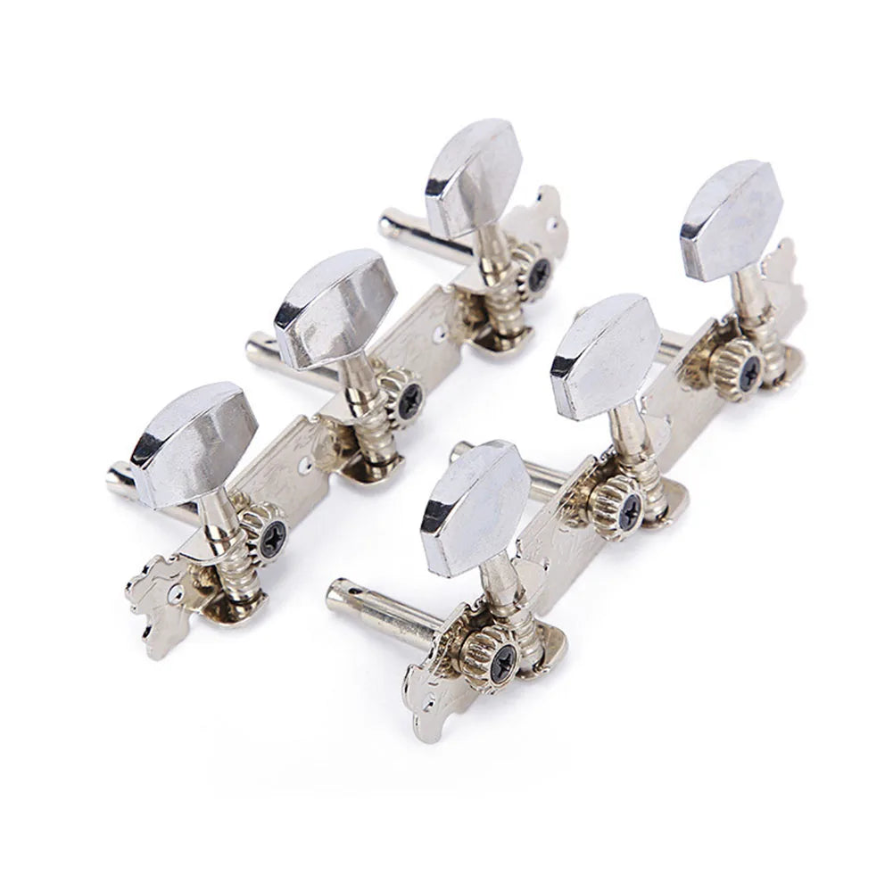 6Pcs Guitar String Tuning Pegs Tuners Acoustic/Folk Guitar Machine Heads Chrome Part 3R+3L Guitar Replacement Parts Oasis Select A
