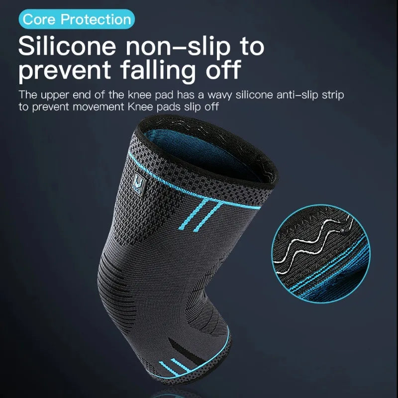 1pcs Summer Outdoor Sports Cycling Football Basketball Knitted Knee Pads Breathable Comfortable Non Slip Protective Gear Oasis Select